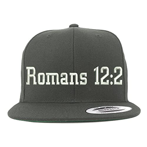 Trendy Apparel Shop Romans 12:2 Embroidered Flatbill Snapback