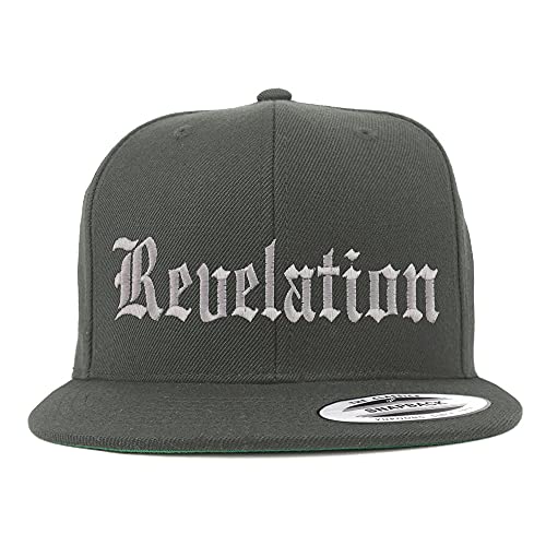 Trendy Apparel Shop Revelations Old English Embroidered Flatbill Snapback
