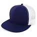 Trendy Apparel Shop Structured High Crown 5 Panel Round Flat Bill Trucker Cap