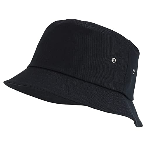 Trendy Apparel Shop Short Brim Cotton Twill Eyelet Bucket Hat