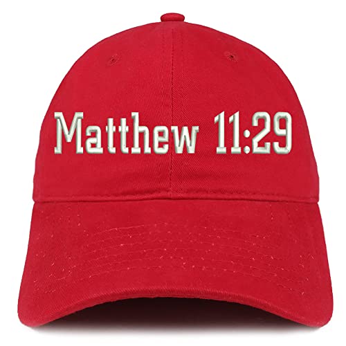 Trendy Apparel Shop Matthew 11:29 Low Profile Soft Cotton Baseball Cap