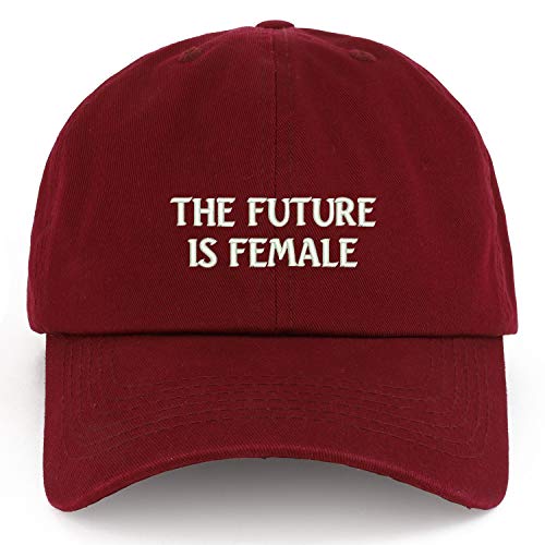 Trendy Apparel Shop XXL The Future is Female Embroidered Unstructured Cotton Cap