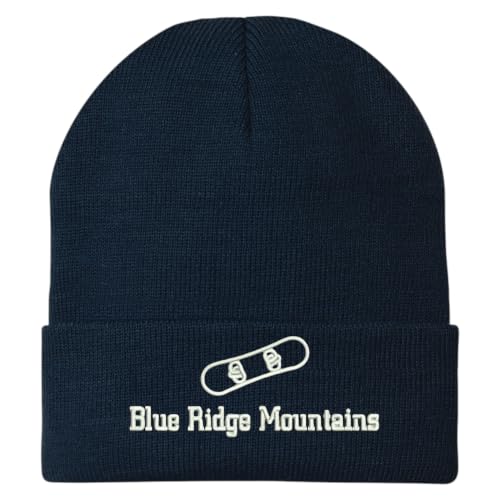 Trendy Apparel Shop Blue Ridge Mountains Snowboard Logo Embroidered Long Cuff Beanie