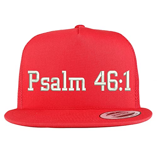 Trendy Apparel Shop Psalm 46:1 5 Panel Flatbill Trucker Cap