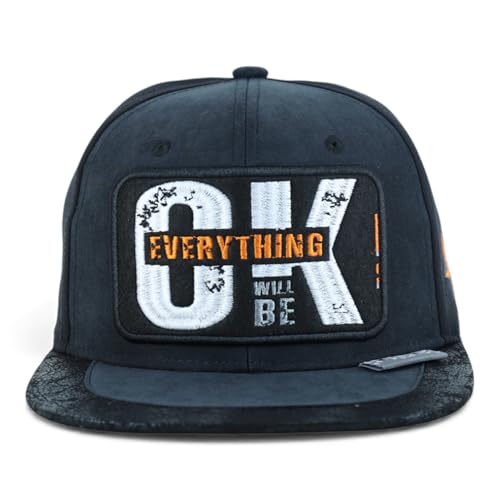 Trendy Apparel Shop Everything Will Be Ok Embroidered Suded Mesh Back Cap