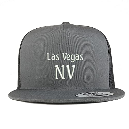 Trendy Apparel Shop Las Vegas NV Embroidered 5 Panel Flatbill Trucker Cap