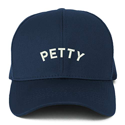 Trendy Apparel Shop XXL Petty Embroidered Structured Trucker Mesh Cap