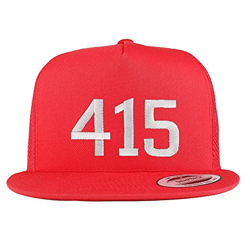 Trendy Apparel Shop 414 San Francisco CA Old English 5 Panel Flatbill Trucker Cap