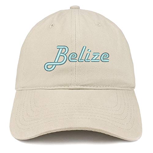 Trendy Apparel Shop Belize Embroidered Soft Crown 100% Brushed Cotton Cap
