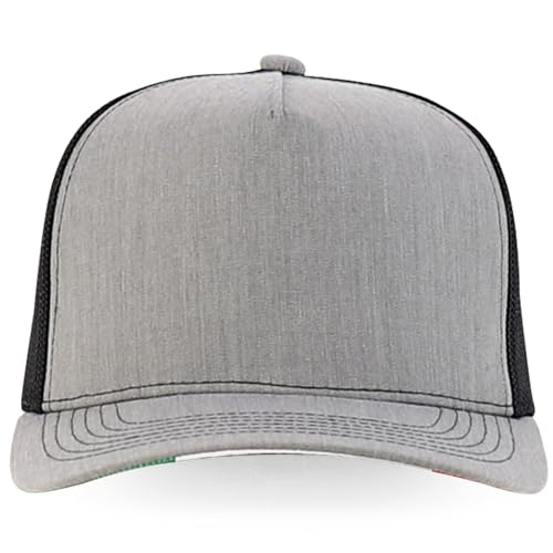 Trendy Apparel Shop 5 Panel Structured Trucker Cap with Mexico Flag Design Undervisor