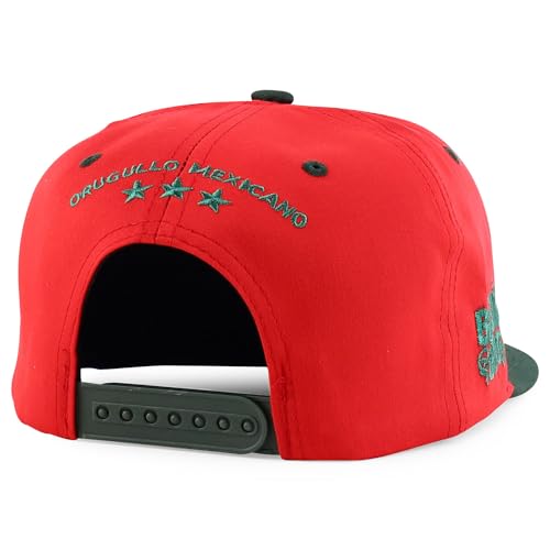 Trendy Apparel Shop 3D Mexico Embroidered Structured Flat Bill Snapback Cap