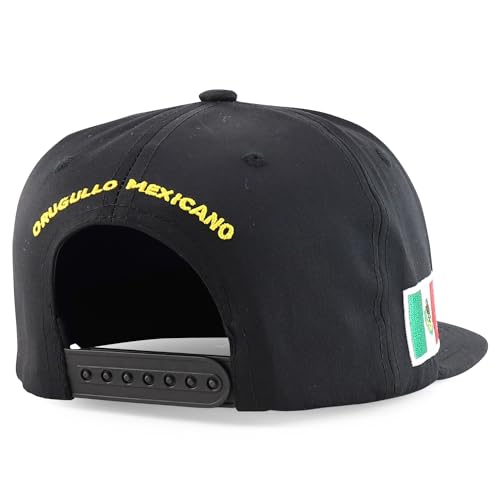 Trendy Apparel Shop Mexico El Tri Soccer Theme Embroidered Flatbill Snapback Cap