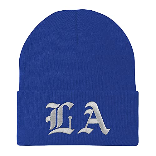 Trendy Apparel Shop Louisiana LA Old English Embroidered Long Cuff Beanie