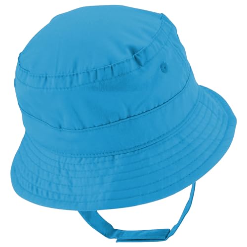 Trendy Apparel Shop Rainbow Embroidered Patch Infant Lightweight Bucket Hat with Chin Strap