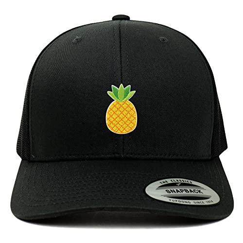 Trendy Apparel Shop Pineapple Fruit Patch 6 Panel Retro Pineapple Fruiter Mesh Cap