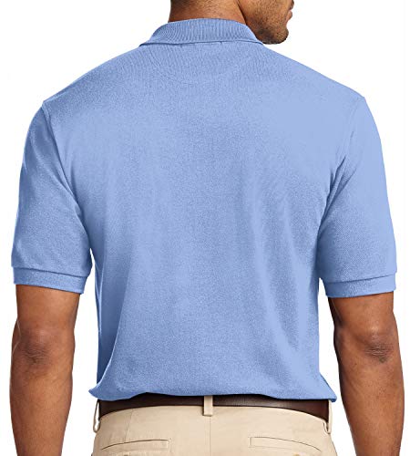 Trendy Apparel Shop Soft Cotton Shrink Resistant Easy Care Heavyweight Durable Men's Polo Big and Tall Shirt