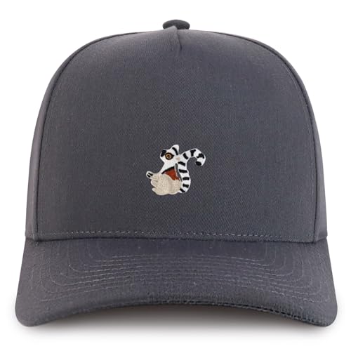 Trendy Apparel Shop Lemur Patch Cotton 5 Panel Structured Snapback Cap