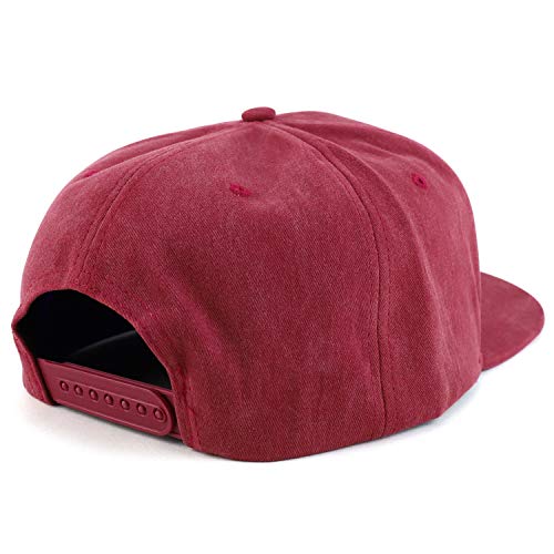 Trendy Apparel Shop Oversized XXL Plain Pigment Dyed Flatbill Snapback Cap