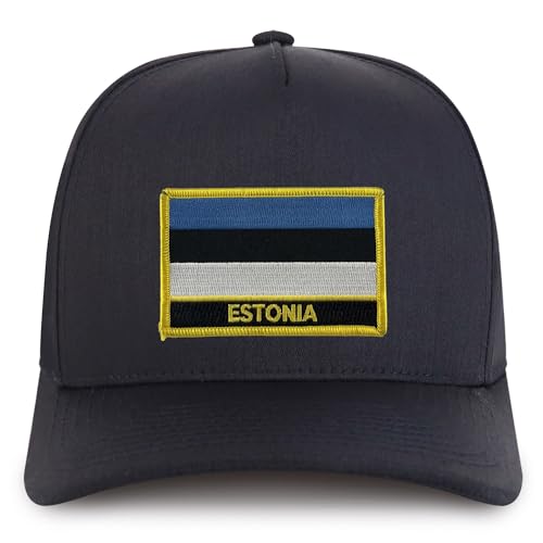Trendy Apparel Shop Estonia Flag Embroidered Patch 5 Panel Cotton Pro Style Cap