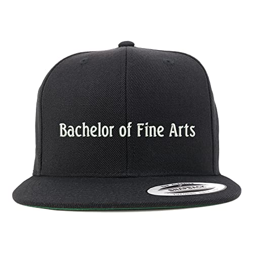 Trendy Apparel Shop Bachelors of Fine Arts Embroidered Flatbill Snapback