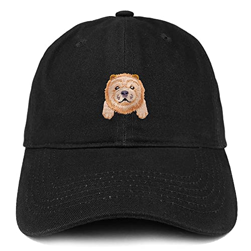 Trendy Apparel Shop Chow Chow Patch Low Profile Soft Cotton Baseball Cap