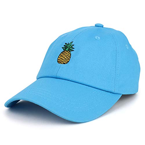 Trendy Apparel Shop Pineapple Embroidered Unstructured Cotton Dad Hat