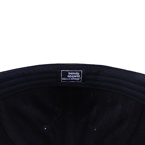 Trendy Apparel Shop Oversize XXL Plain Structured 6 Panel Flat Bill Fitted Cap