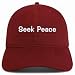 Trendy Apparel Shop Seek Peace Embroidered Cotton Unstructured Low Profile Dad Hat