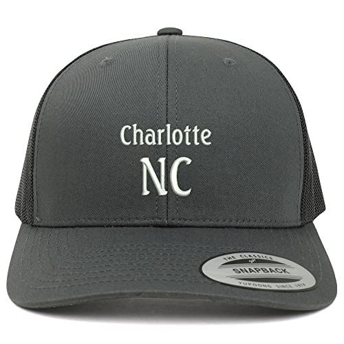 Trendy Apparel Shop Charlotte NC Embroidered Retro Fit Trucker Mesh Cap