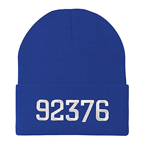 Trendy Apparel Shop 92376 Rialto CA Old English Embroidered Long Cuff Beanie