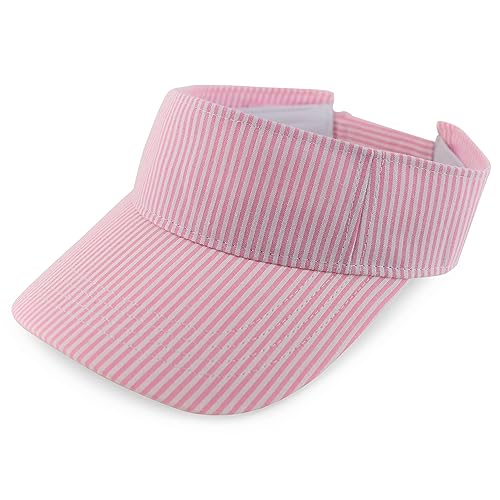 Trendy Apparel Shop Lightweight Cotton Seersucker Visor Cap