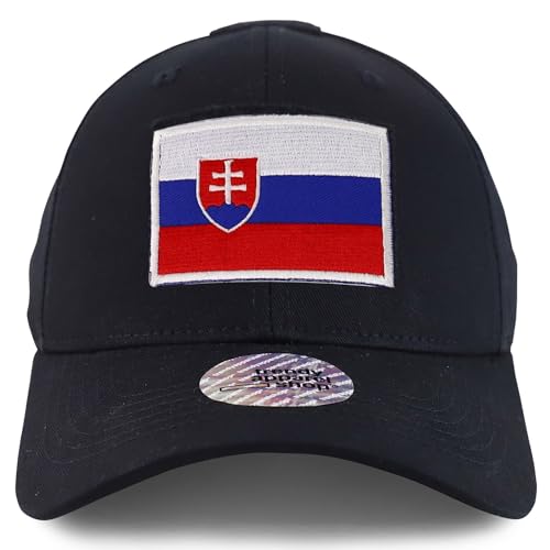 Trendy Apparel Shop Slovakia Flag Hook and Loop Patch Tactical Baseball Cap