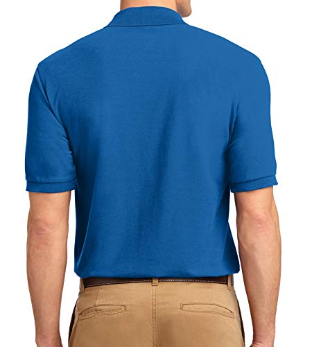 Trendy Apparel Shop Silky Classic Comfortable Fit Wrinkle Resistant Polyester Blend Men's Polo Big and Tall Shirt