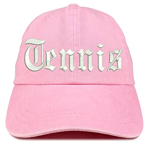 Trendy Apparel Shop Old English Tennis Washed Pigment Dyed Baseball Cap