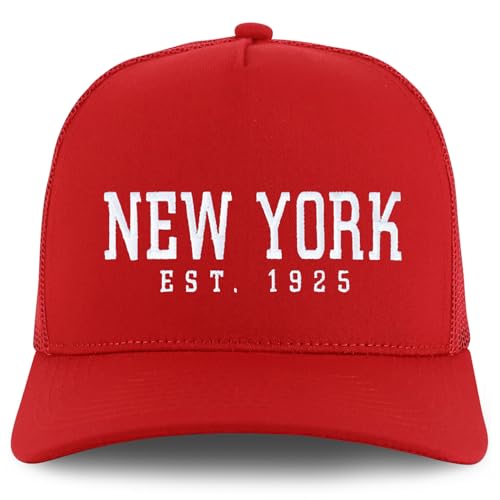 Trendy Apparel Shop New York Est.1925 Embroidered 5 Panel Snapback Trucker Cap