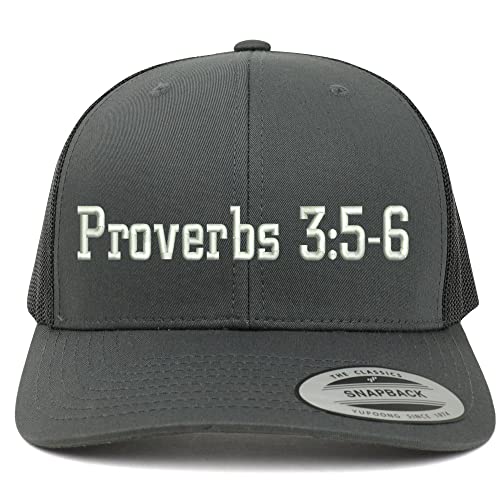 Trendy Apparel Shop Proverbs 3:5-6 6 Panel Trucker Mesh Cap