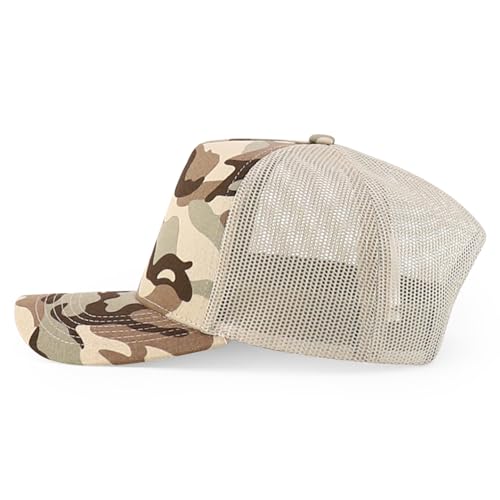 Trendy Apparel Shop 5 Panel Structured Crown Curved Bill Trucker Cap