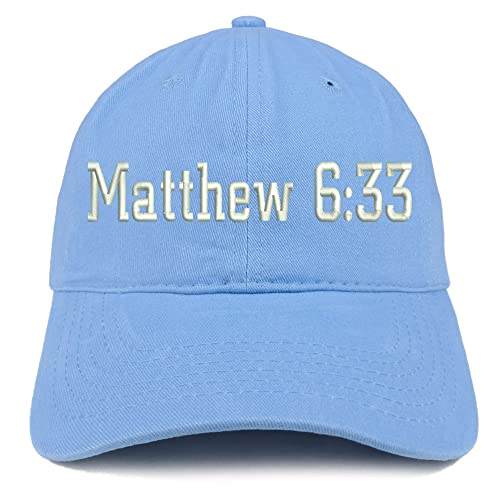 Trendy Apparel Shop Matthew 6:33 Low Profile Soft Cotton Baseball Cap