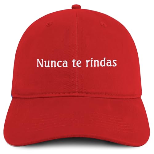 Trendy Apparel Shop Nunca te rindas Embroidered Cotton Low Profile Dad Hat