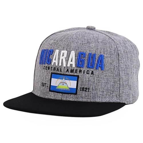 Trendy Apparel Shop Central America States Embroidered Flatbill Snapback Cap