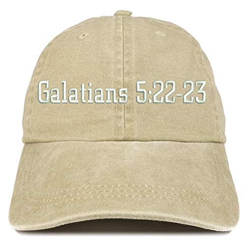 Trendy Apparel Shop Galatians 5:22-23 Washed Pigment Dyed Baseball Cap