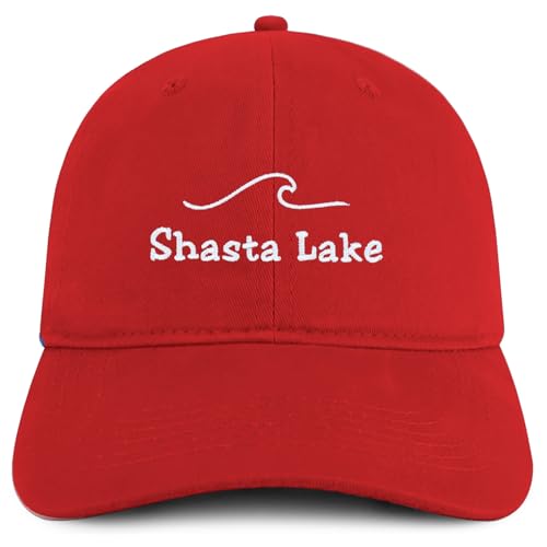Trendy Apparel Shop Shasta Lake Embroidered Cotton Unstructured Low Profile Dad Hat