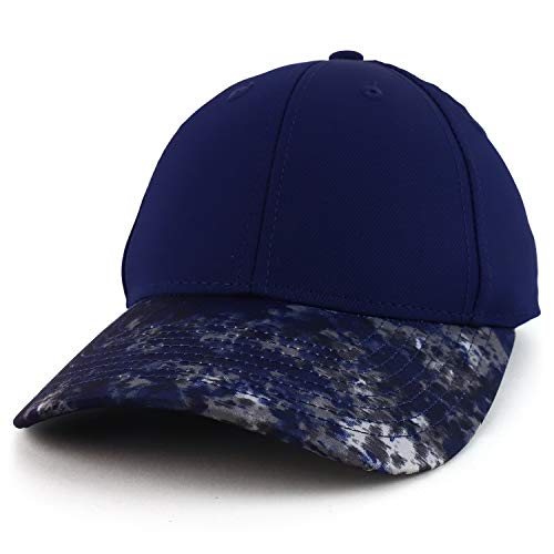 Trendy Apparel Shop Moisture Wicking Baseball Cap with Mineral Freeze Print Bill