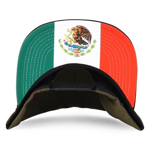 Trendy Apparel Shop Mexico Guadalupe Embroidered Flat Bill Snapback Cap