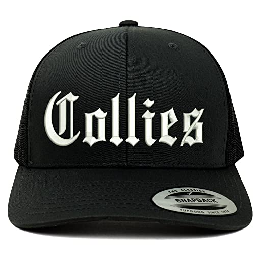 Trendy Apparel Shop Old English Collies 6 Panel Trucker Mesh Cap