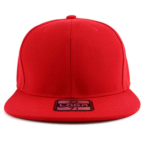 Trendy Apparel Shop Big Size Oversized Flat Bill Baseball Fitted Cap