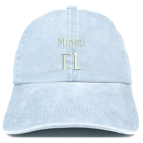 Trendy Apparel Shop Miami FL Embroidered Pigment Dyed Washed Baseball Cap