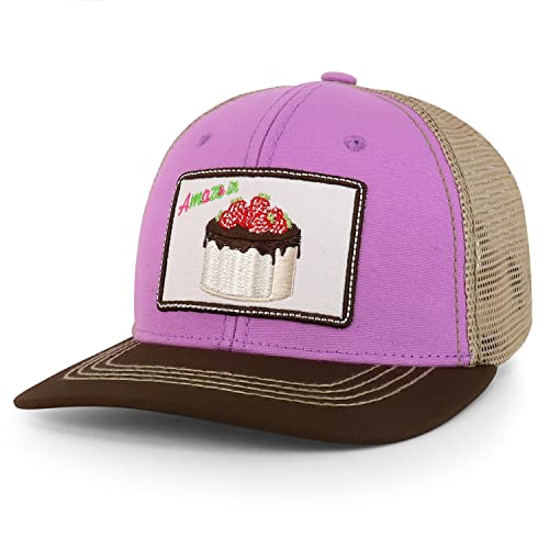 Trendy Apparel Shop Square Sweet Deserts Embroidered Trucker Baseball Cap