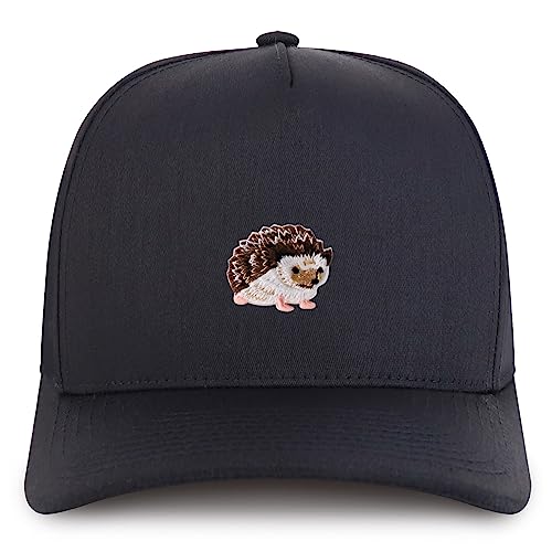 Trendy Apparel Shop Hedgehog Embroidered Patch Structured 5 Panel Pro Style Baseball Cap
