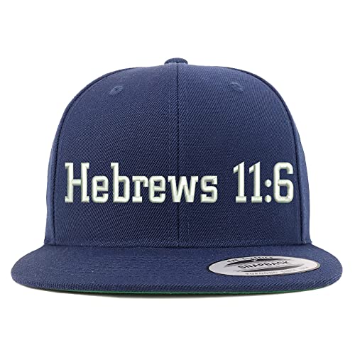 Trendy Apparel Shop Hebrew 11:6 Embroidered Flatbill Snapback